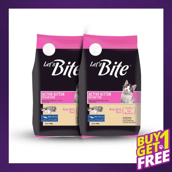 Let's Bite Cat Food Active Kitten 400g Buy 1 Get 1 Free - Image 2