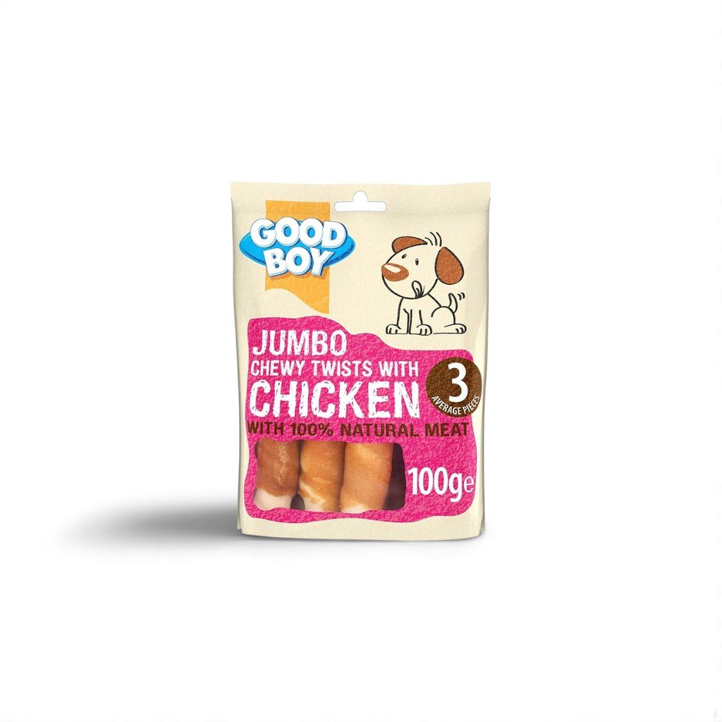 Jumbo Chicken Chewy Twists - 100g