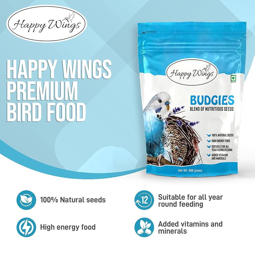 Happy Wings Premium Bird Food for Budgies 900 GR - Image 2