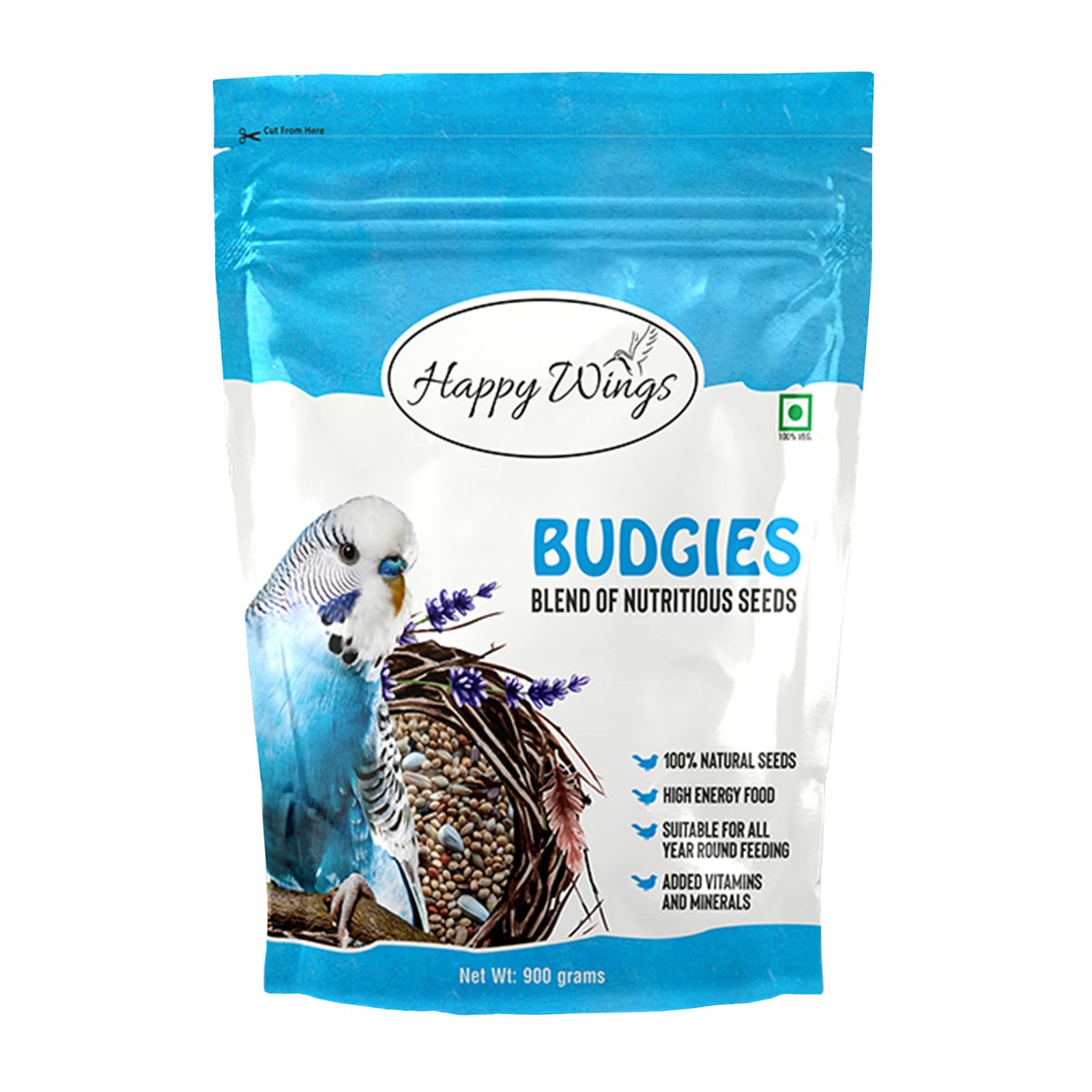 Happy Wings Premium Bird Food for Budgies 250 GR