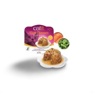 Catit Fish Dinner, Salmon & Green Beans 80 g,