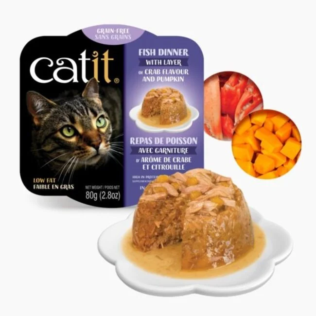 Catit Fish Dinner, Crab Flavour & Pumpkin 80 g, - Image 3