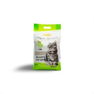 Mi Pets Bentonite White Cat Litter Green Apple Scent 10L