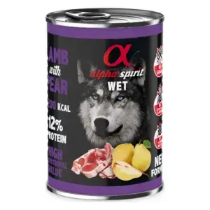 Alpha Spirit® Canned Dog Food Lamb & Pear 400g