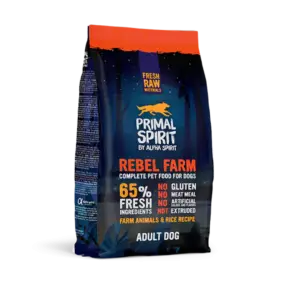 Alpha Spirit® Primal 65% Rebel Farm Dry Dog Food 1kg