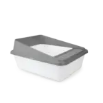 Go Fresh High Back Cat Litter Box Small Grey