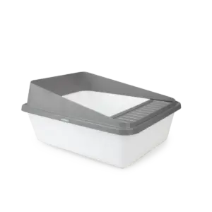 Go Fresh High Back Cat Litter Box Large Grey