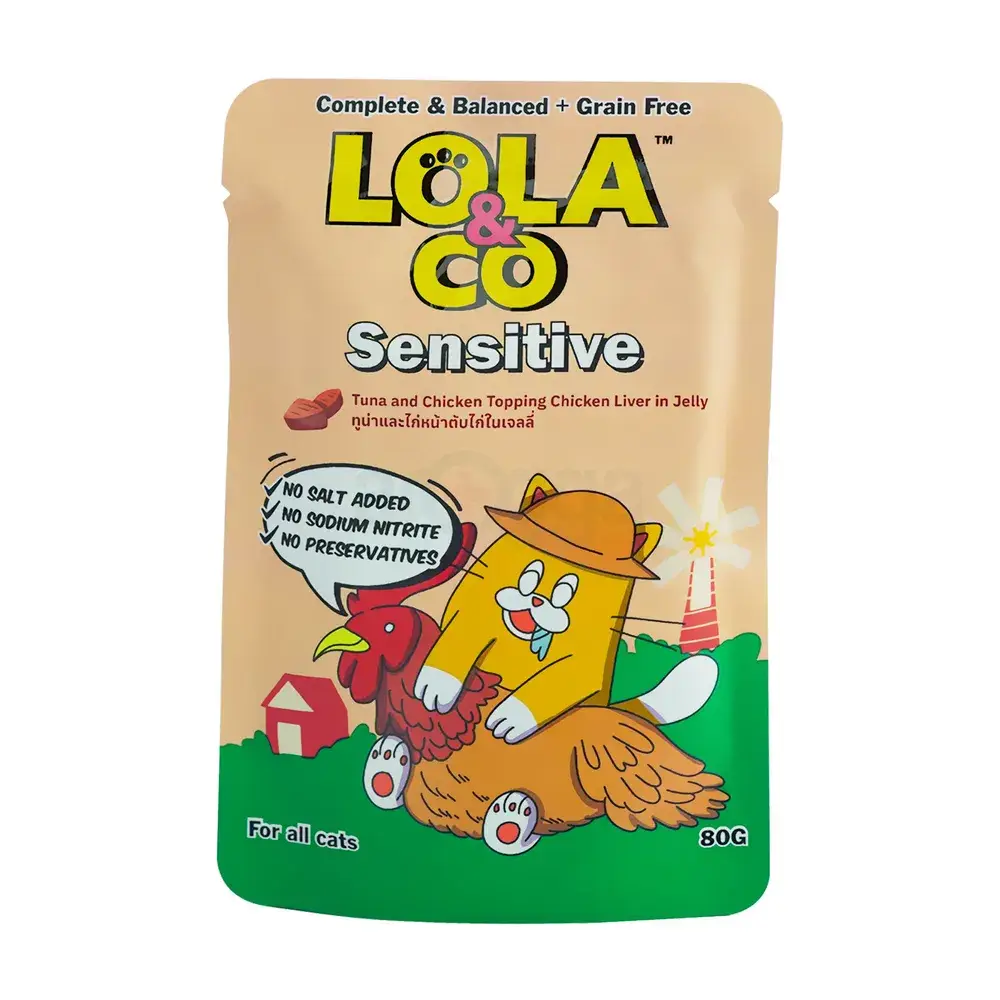 LOLA & CO Cat Pouch Tuna & Chicken with Chicken Liver in Jelly 80g