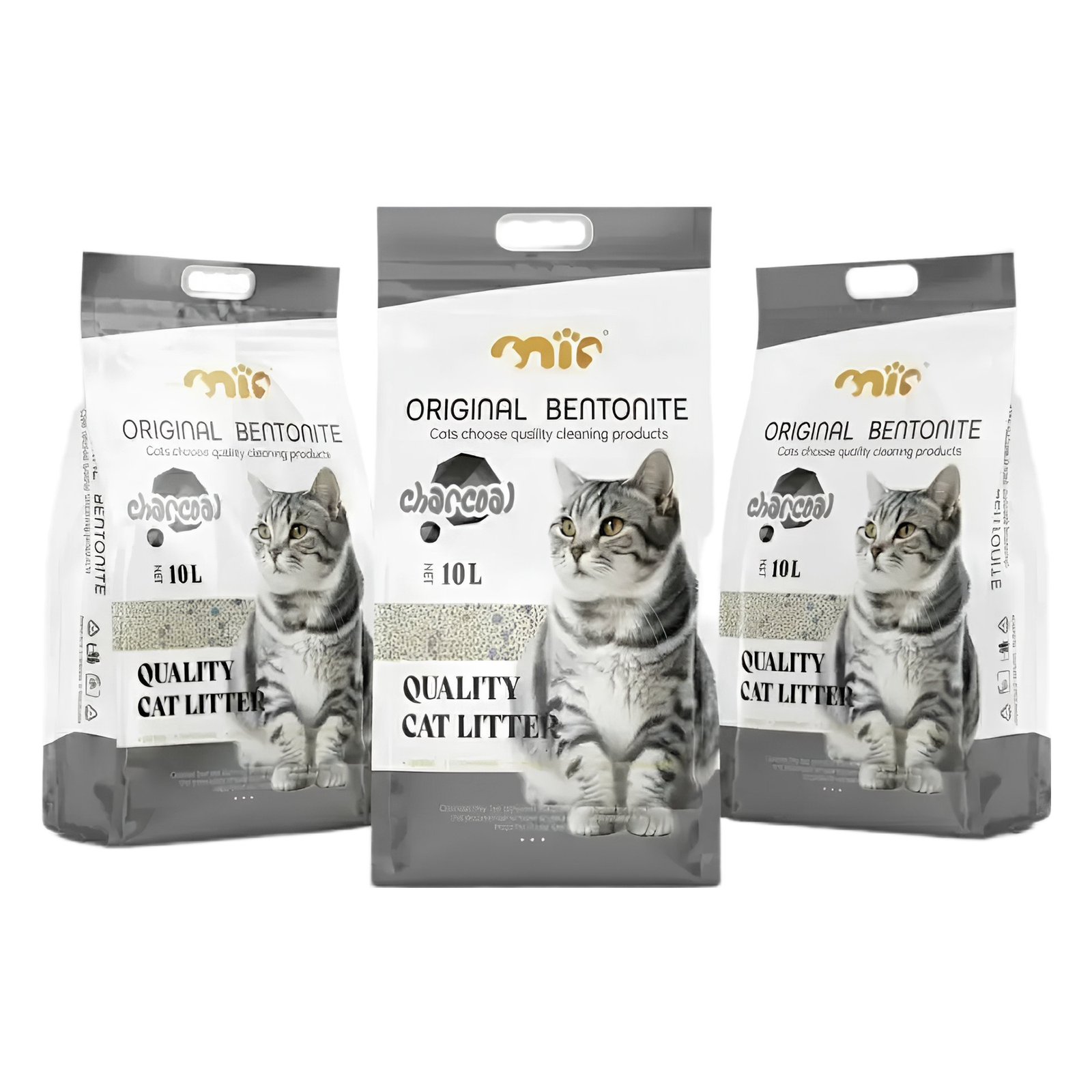 Mi Pets Benotine White Cat Litter Active Carbon Scent 10L