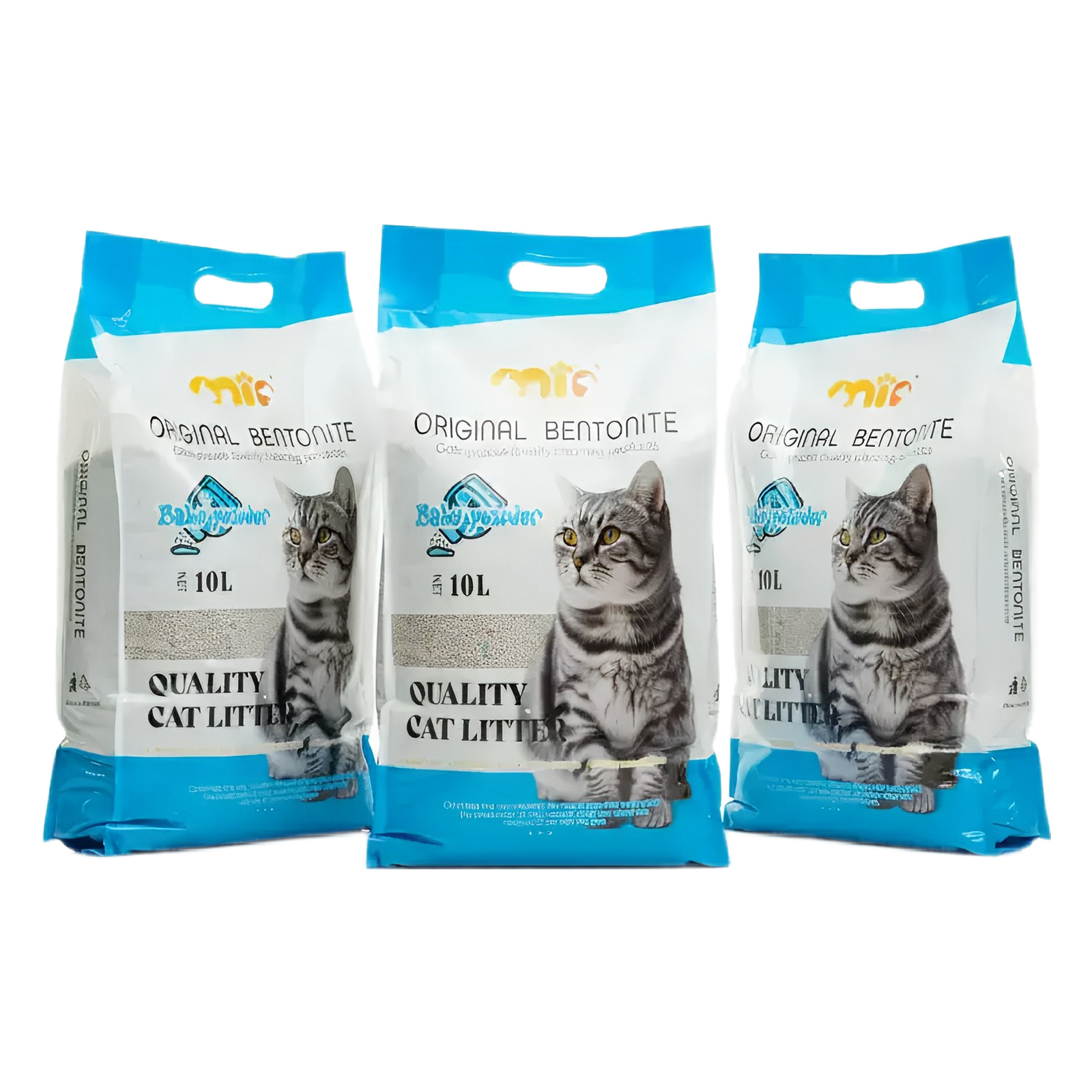 Mi Pets Benotine White Cat Litter Baby Powder 3*10L